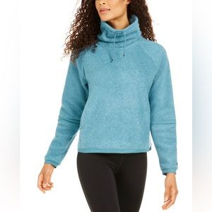 Nike women’s medium therma fleece cowl neck cozy training pullover.